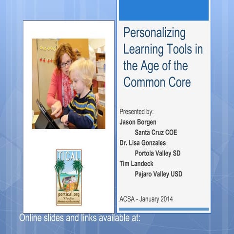 Personalized learning in the Common Core - ECC 2014