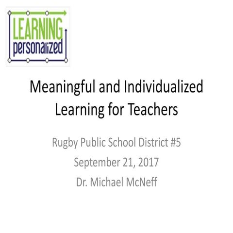 Personalized Learning for Teachers