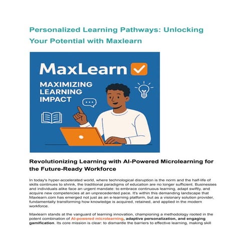 Personalized Learning Pathways Unlocking Your Potential With Maxlearn Pdf