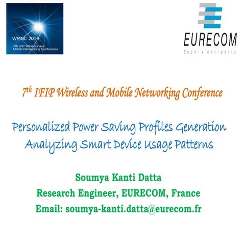 Personalized power saving profiles generation analyzing smart device usage pa...