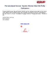 Personalized soccer  sports sticker...