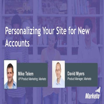 Personalizing your site for new accounts