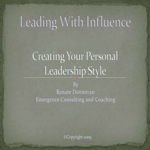 Personal Leadership Presentation