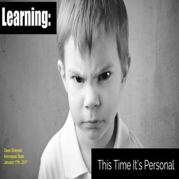 Personal and Personalized Learning