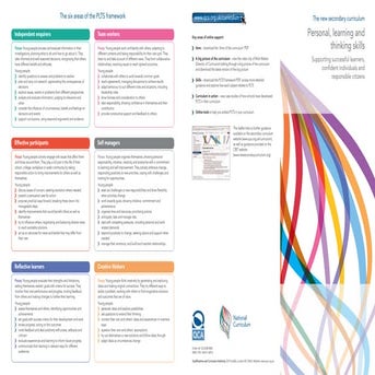 Personal, learning and thinking skills