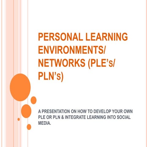 Personal learning environments