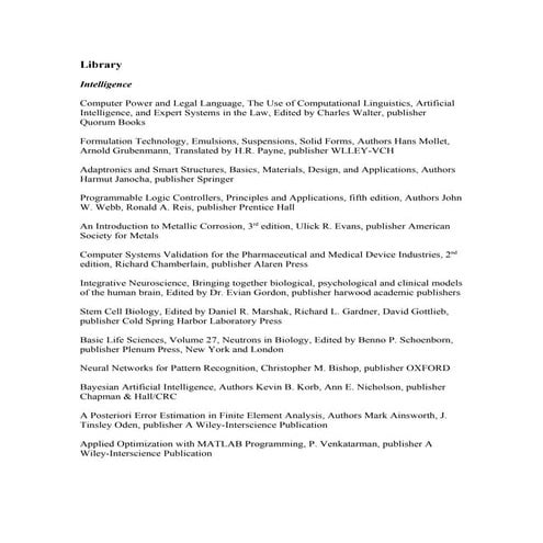 Personal Library 022610 | PDF