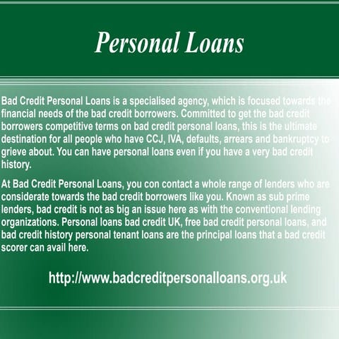Personal loans