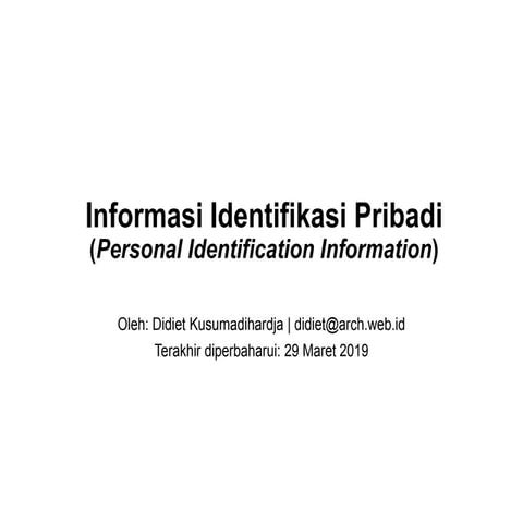 Personally identifiable information | PDF
