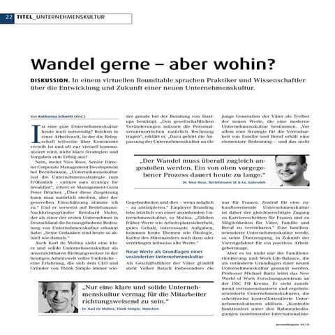 Personalmagazin 4 2015 Unternehmenskultur