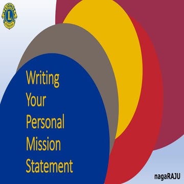 Personal Mission Statement