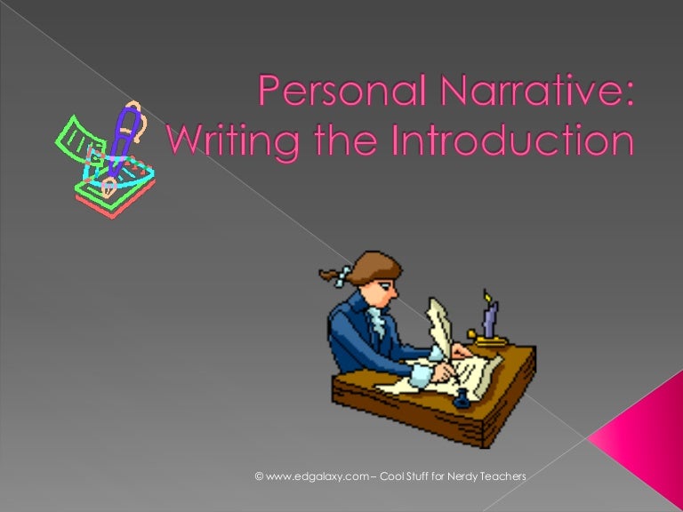 How to write an introduction to a narrative