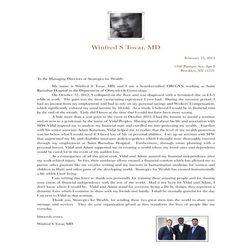 Testimonial Letter | PDF