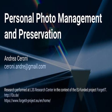 Andrea Ceroni: Personal Photo Management and Preservation