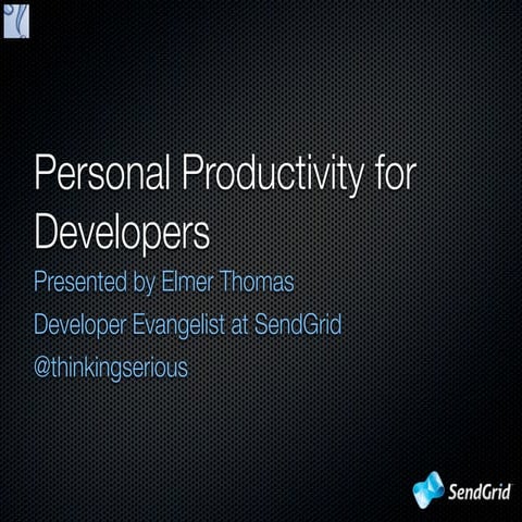 Personal Productivity for Developers v3
