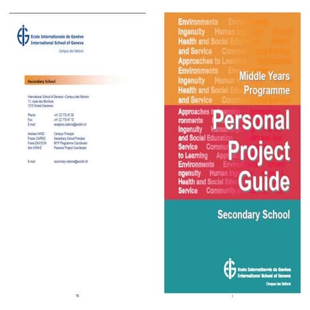 Personal Project Supervisors Guide   A4 09 10