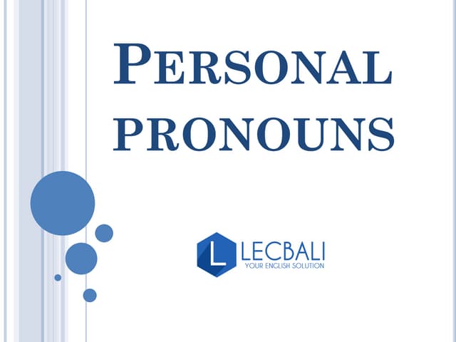 Personal pronoun