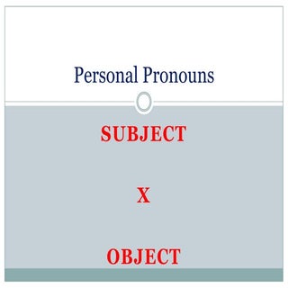 Personal pronouns