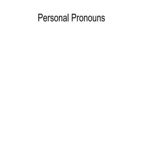 Personal pronouns