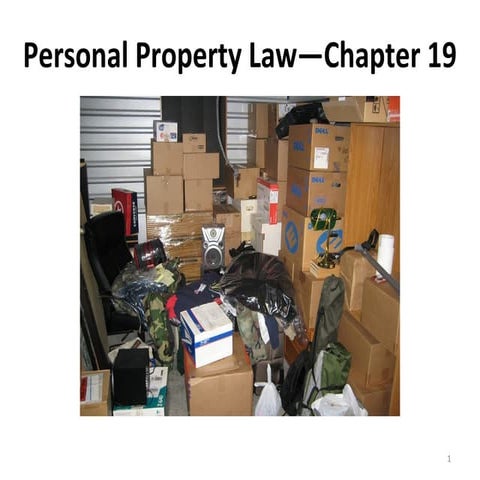 Personal property Law--Gifts and Bailments