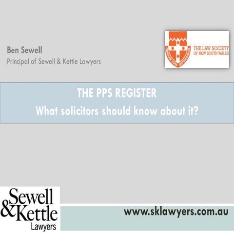 Personal Property Securities Register May 20 | PPTX