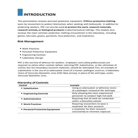 Personal protective equipment