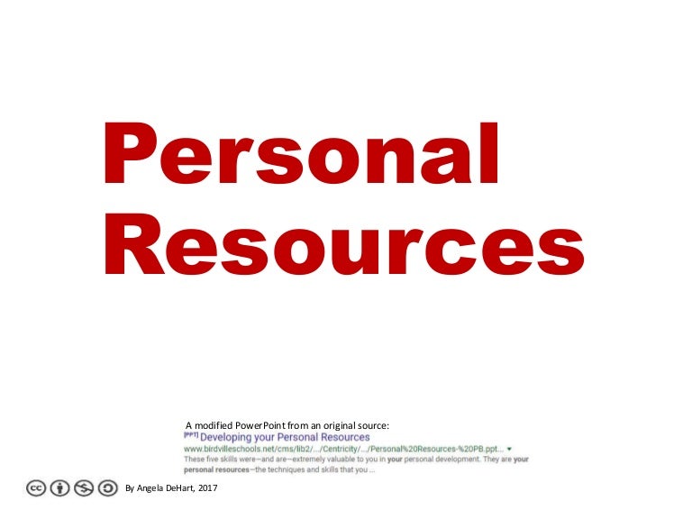 Personal resources