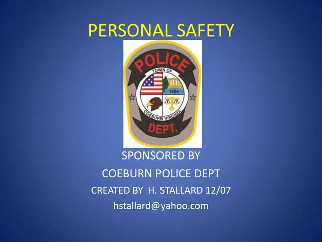Personal safety