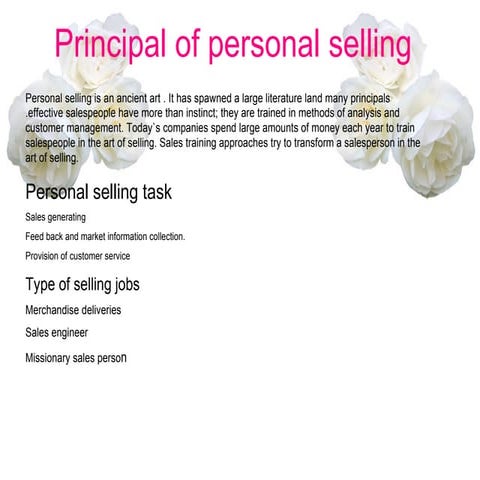 Personal selling