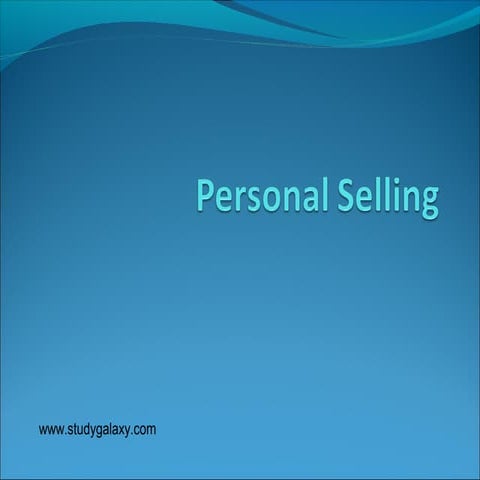 Personal selling