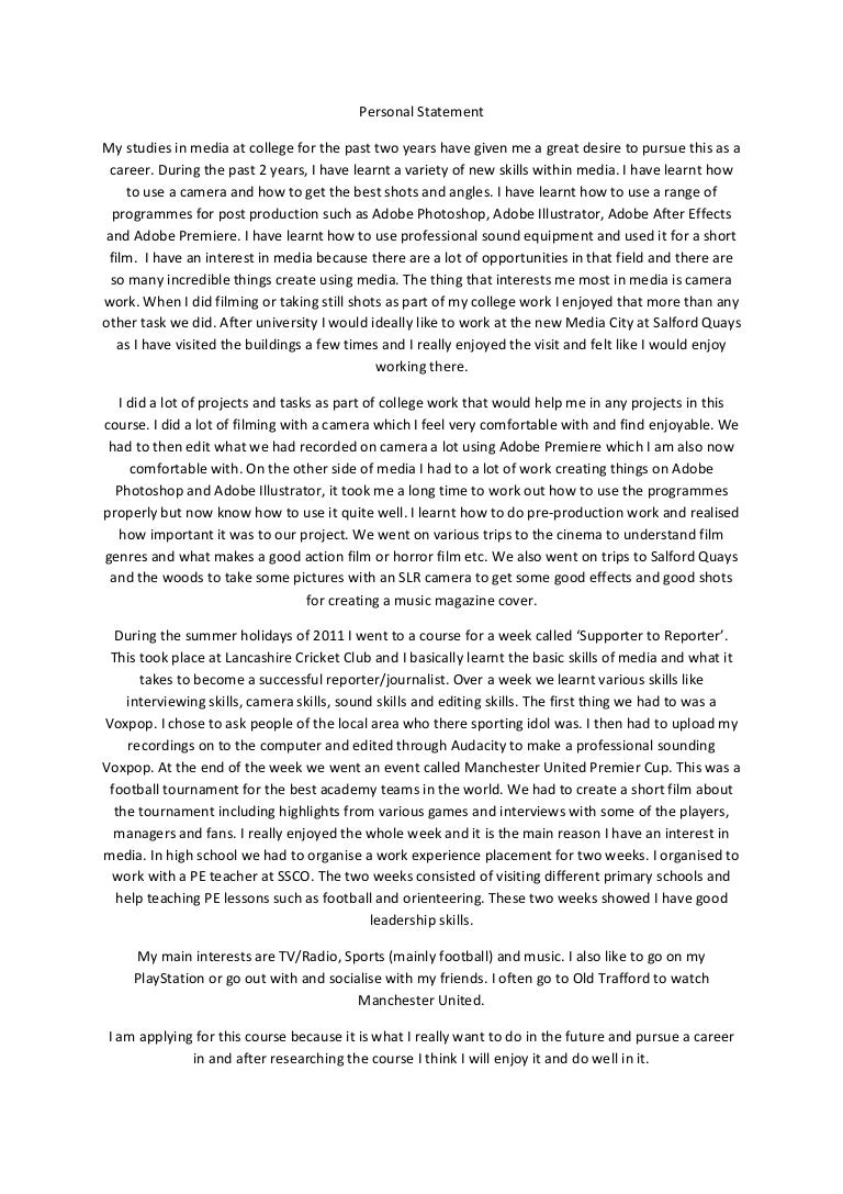 400 word personal statement examples image