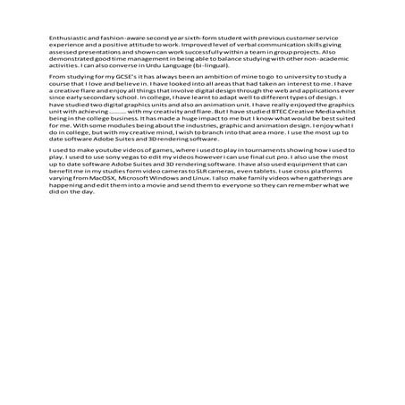 Personal statement | DOCX