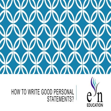 Personal statement - EN Education UK