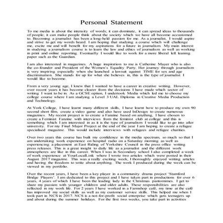 Personal statement