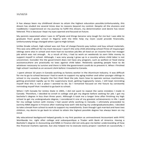 Personal statement | PDF