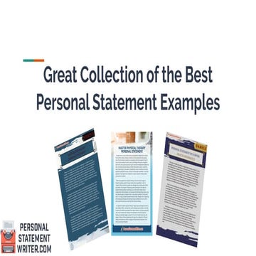 Great Collection of the Best Personal Statement Examples