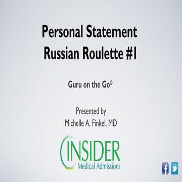 Personal Statement Russian Roulette #1