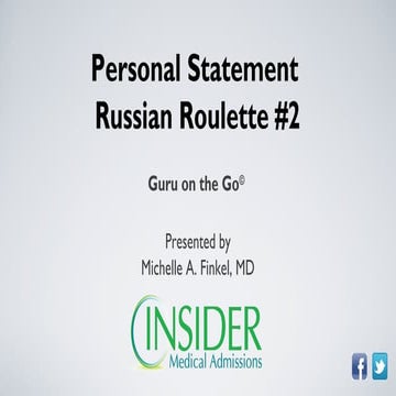 Personal Statement Russian Roulette #2