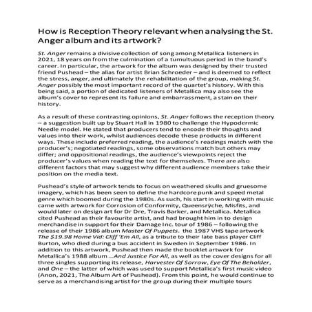 Personal study final   st. anger reception