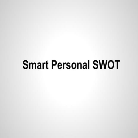 Smart Personal SWOT