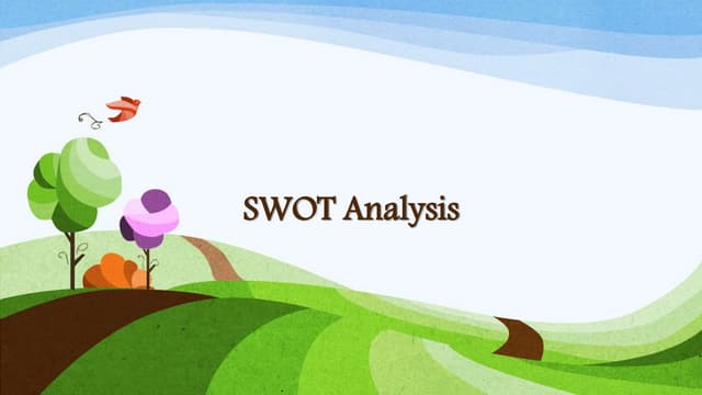 Personal swot analysis