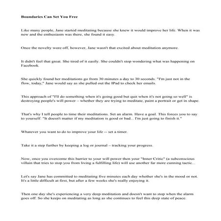 Personal transformational ecourse