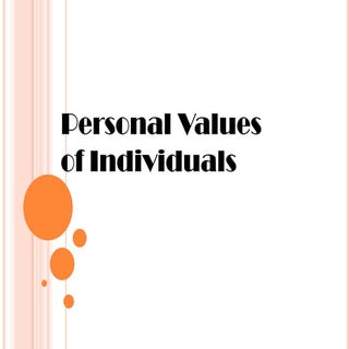 Personal values of individuals