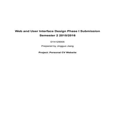 Personal website design | PDF