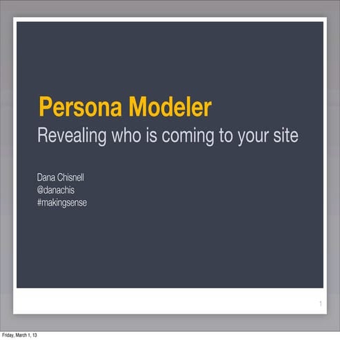 Persona modeler