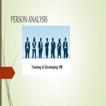 Person analysis