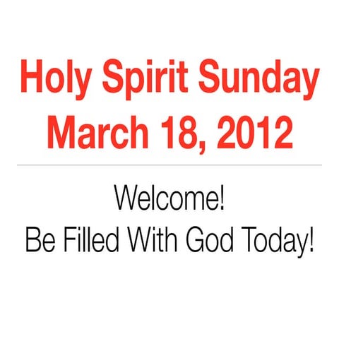 The Person and Work of Holy Spirit