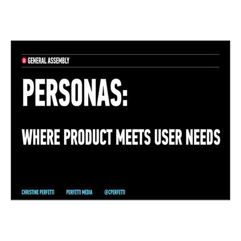 Personas: Where Product Meets User Needs