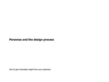 Personas and the design process