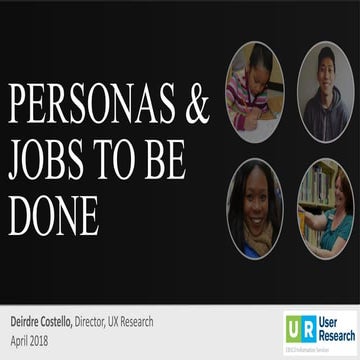 Personas & Jobs to be Done for Computers in Libraries